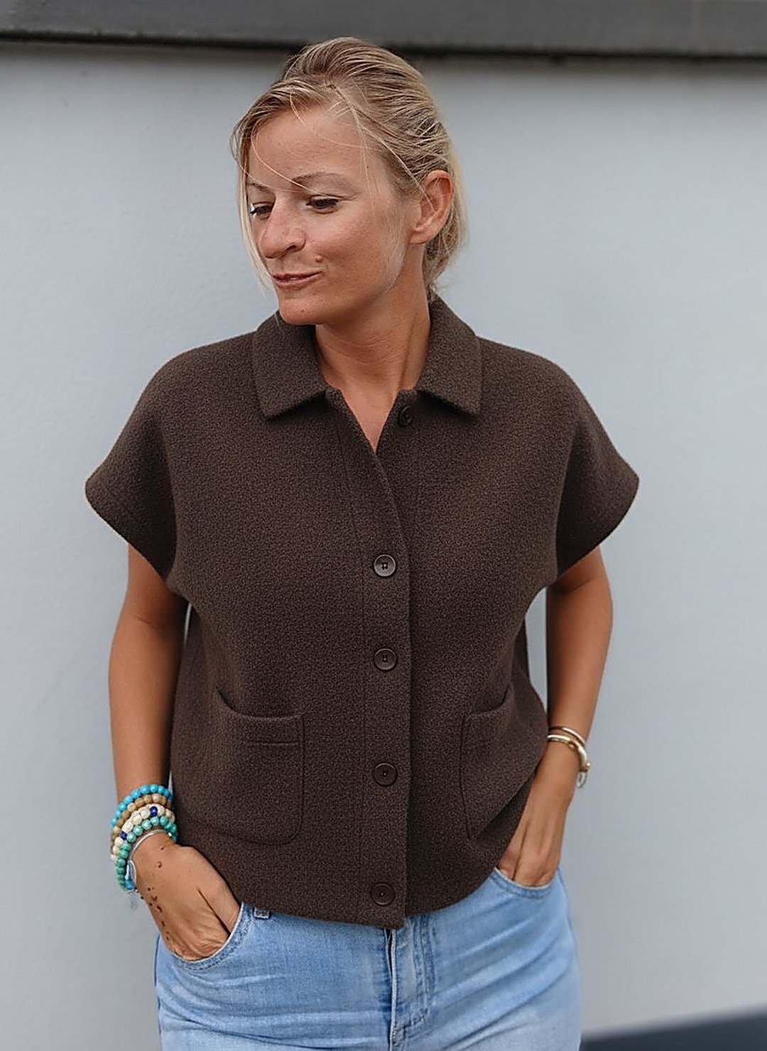 Bomber sans manches punta espresso – Image 3