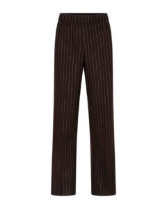 Pantalon Colette à fines rayures espresso pour le bureau