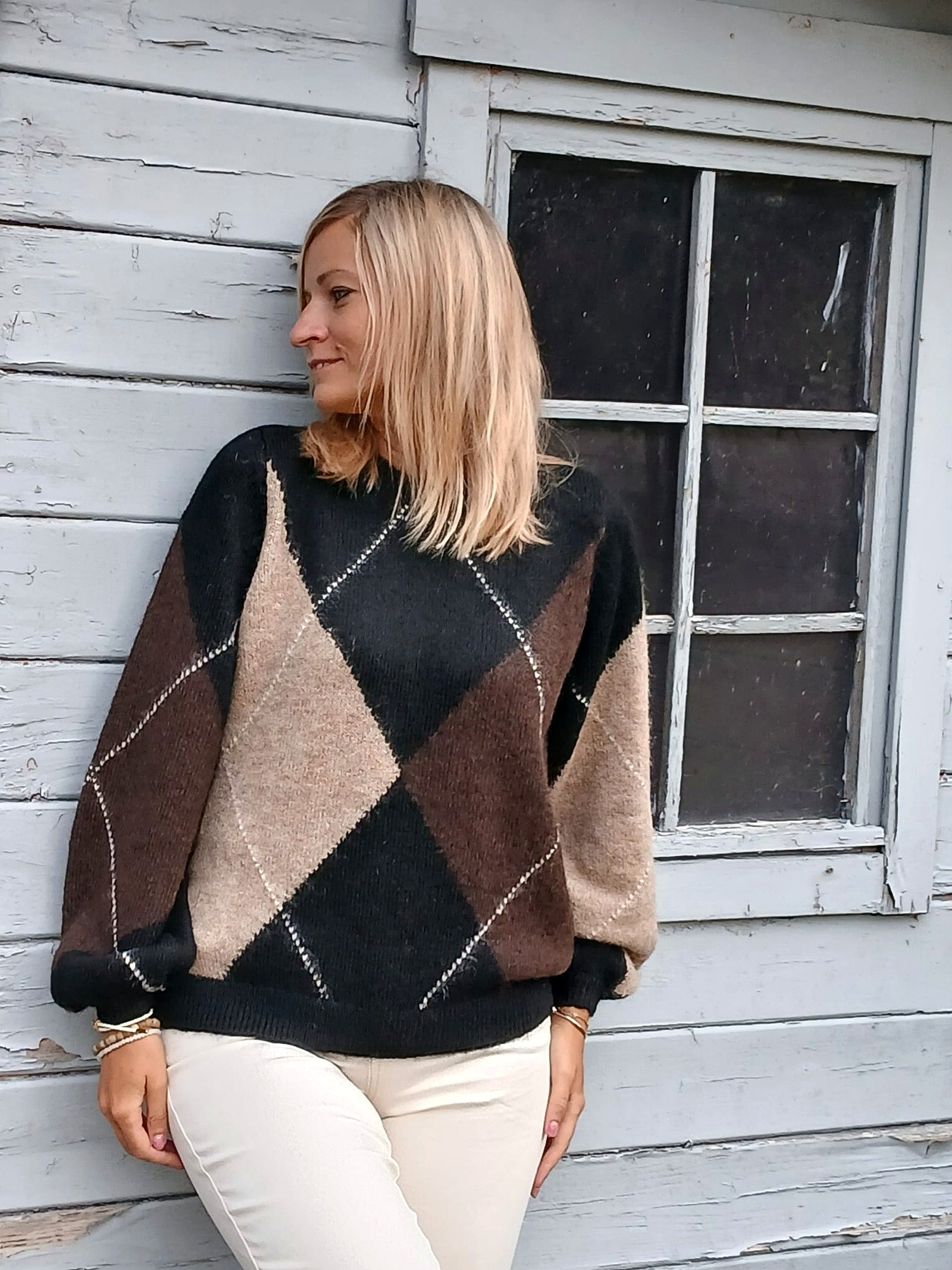 Pull Argyle espresso – Image 2