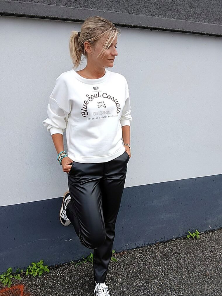 Pantalon Caitlina simili cuir