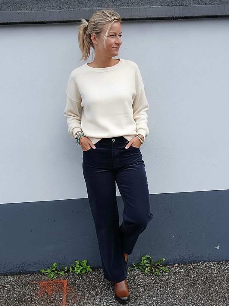 Pantalon Caitlina fine côte