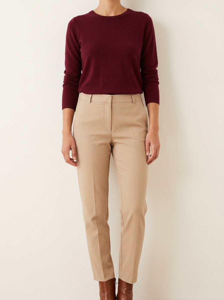 Beige et bordeaux, l’accord couleur