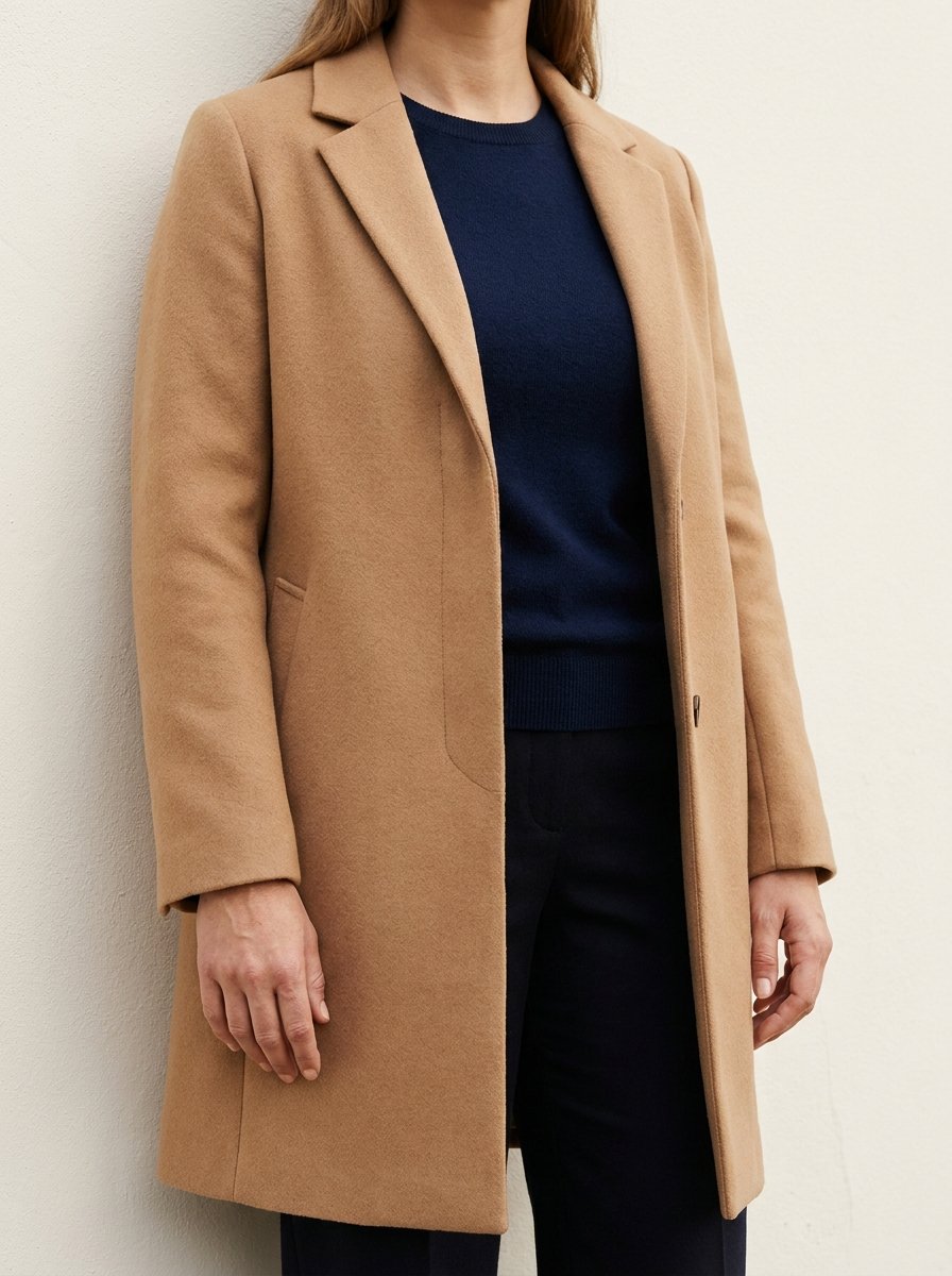 Bleu marine et camel, l’accord couleur